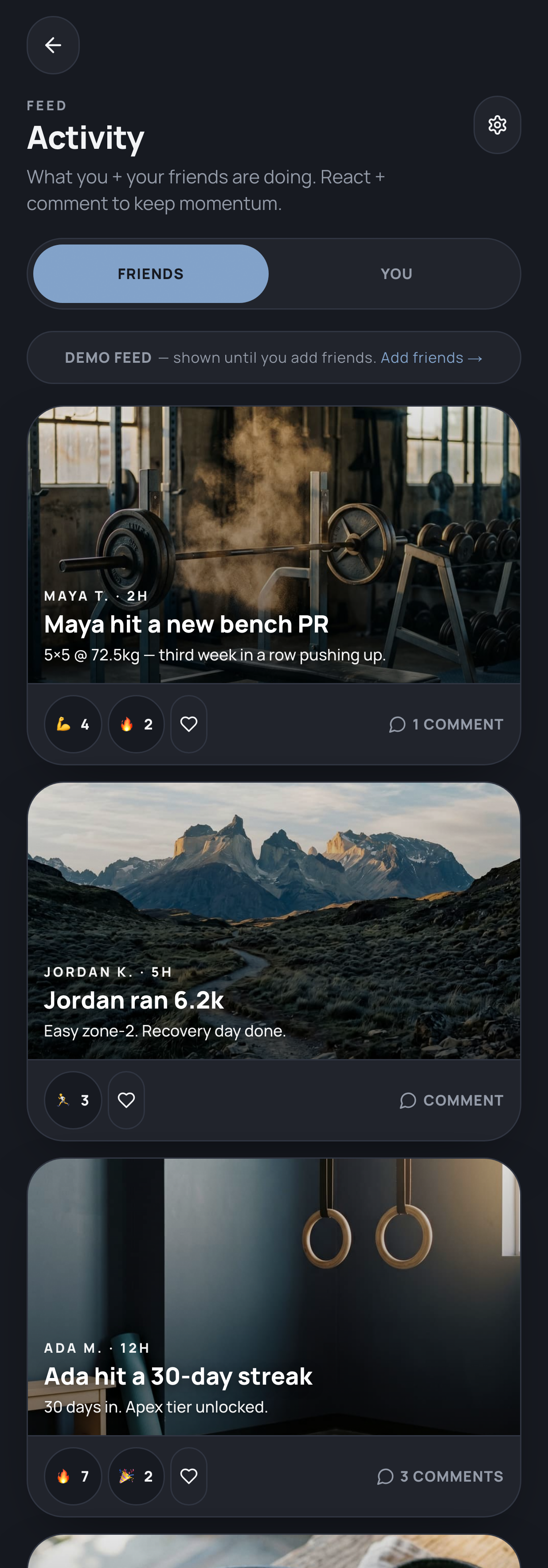 Climb with your people — Ascend app screen